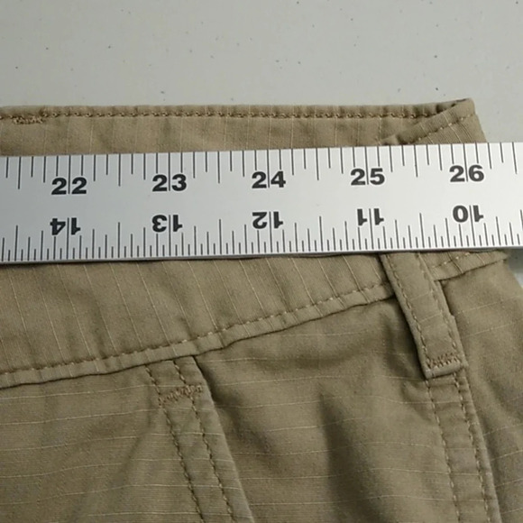 LEVIS WATERLESS, 100% COTTON, KHAKI TAN, CARGO SHORTS, SNAP CARGO POCKETS, W52 - Picture 8 of 10